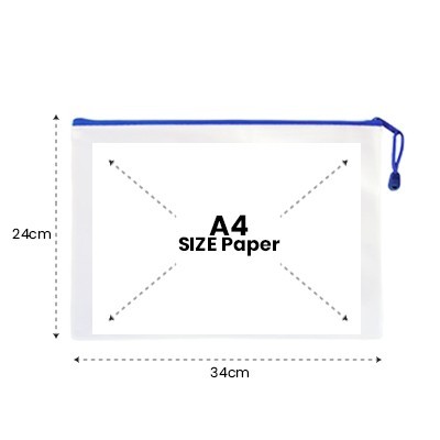PVC Frosted Zipper Pouch - A4 Size 06