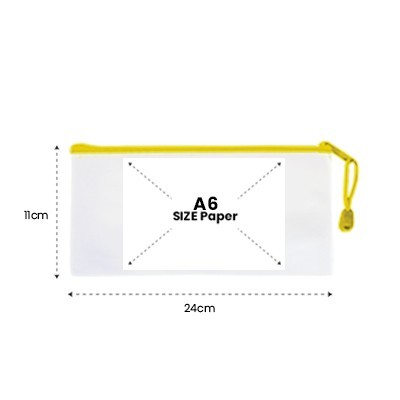 PVC Frosted Zipper Pouch - A6 Size 07