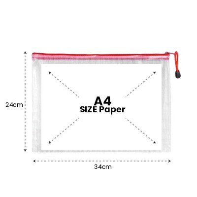 PVC Transparent Netting Pouch - A4 Size 11
