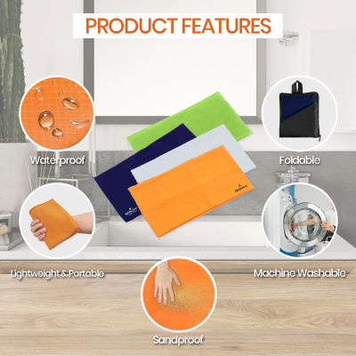 QVA Quick Dry Towel with Zipper Pouch - 50g 11