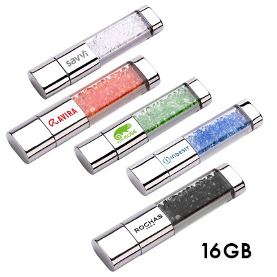 Rhinestone Crystal USB Flash Drive - 16GB 01