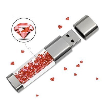 Rhinestone Crystal USB Flash Drive - 16GB 07