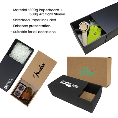 Slide Gift Box with Shredded Paper 08