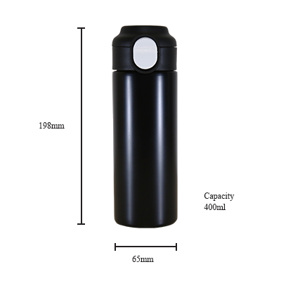 Smart LED Display Stainless Steel Thermos with Handle - 400ml 07