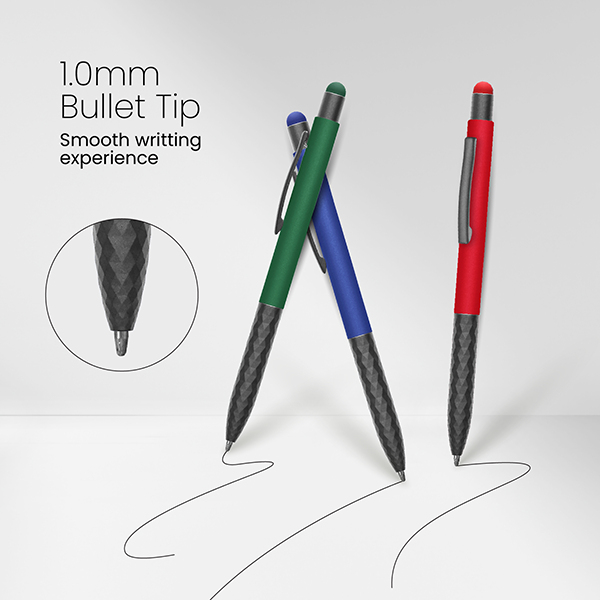 TOUCH Stylus Press Action Aluminum Ball Pen 05