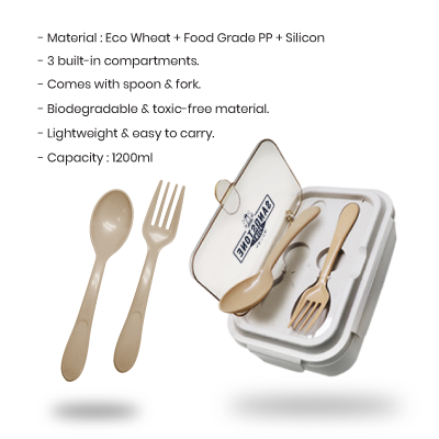 SWEET Eco-Wheat Lunch Box - 1200ml 09