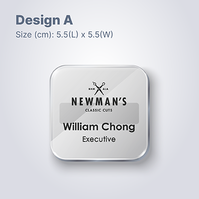 Transparent Acrylic Name Tag with Magnetic Back 04