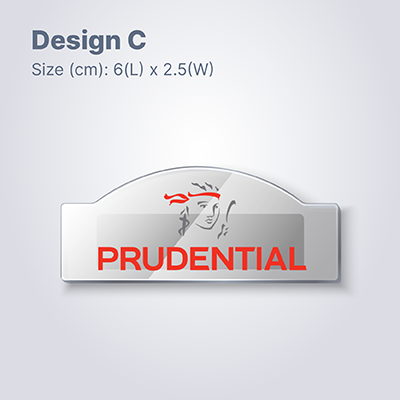 Transparent Acrylic Name Tag with Magnetic Back 06