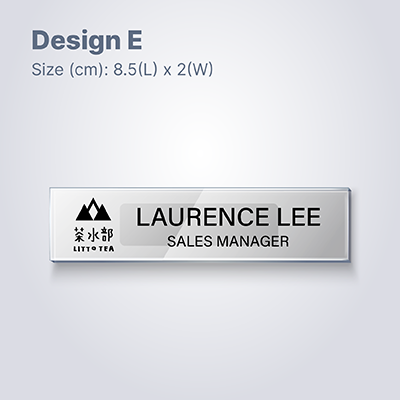 Transparent Acrylic Name Tag with Magnetic Back 08
