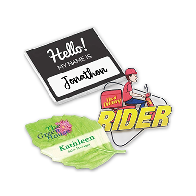 Transparent Acrylic Name Tag with Magnetic Back 01