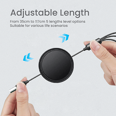 UNICORD 3-in-2 Retractable USB Fast Charging Cable 04