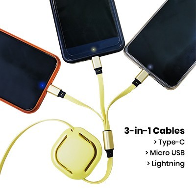 VORTEX 3-in-1 Retractable USB Charging Cable 03