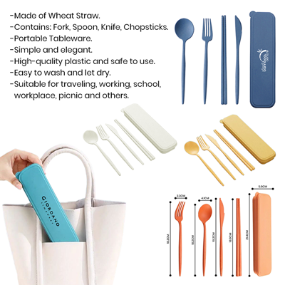 WHEAT 4-in-1 Colour Eco-Cutlery Set 13