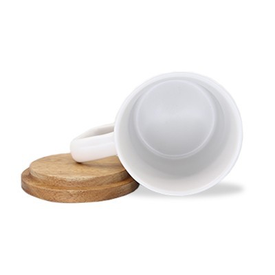 Wooden Cap Ceramic Mug - 450ml 04