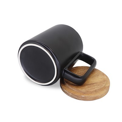 Wooden Cap Ceramic Mug - 450ml 05