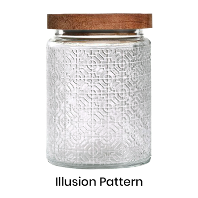 Wooden Lid Glass Canister - 700ml 09