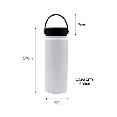 YOUNG Double Wall Stainless Steel Flask with Handle - 600ml 08