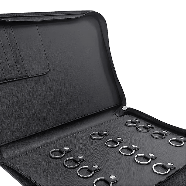 Zippered 15 Key Leather Organizer with Cards Holder 05