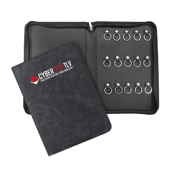 Zippered 15 Key Leather Organizer with Cards Holder 01